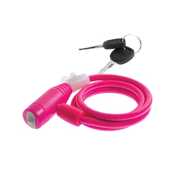 Lucchetto spirale WAG bike - 8 x 1500 mm fucsia
