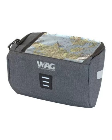 WAG  Borsa Manubrio Con Porta Mappa Grigio 3L